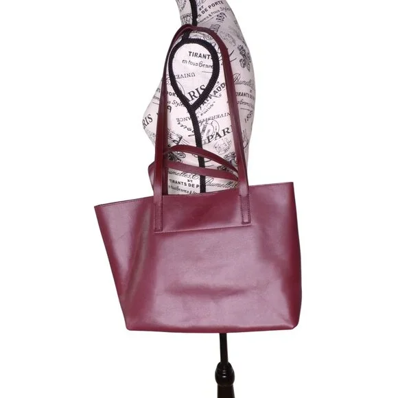 🆕MADEWELL Medium Essential East/West Tote Leather Dark Cabernet Brown - Picture 5 of 7